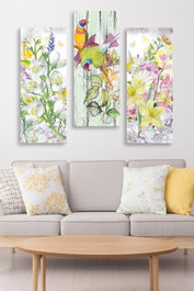 Wallity Cuadro Decorativo de MDF Multicolor (3 Piezas)
